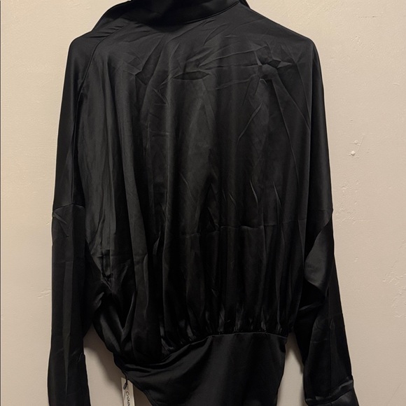 Commense Black Satin Bodysuit Medium - Picture 9 of 9
